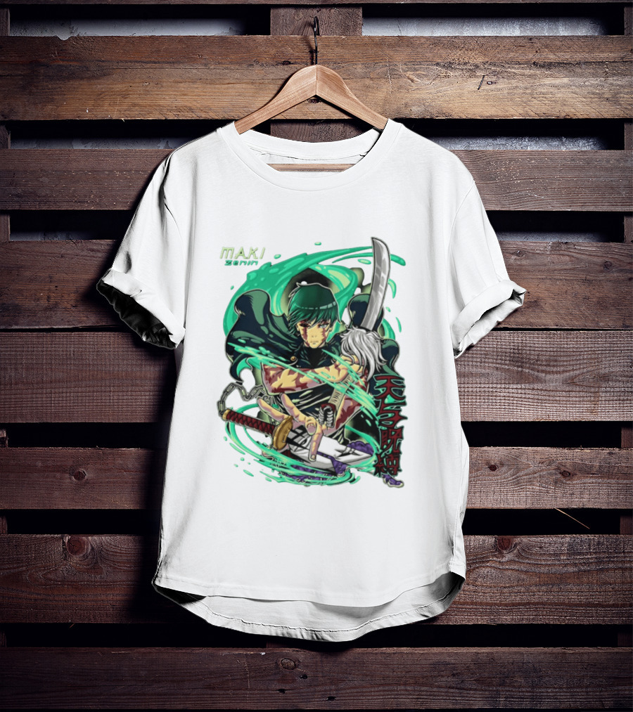 Maki Zenin Jujutsu Kaisen Anime Manga JJK Sword T-Shirt