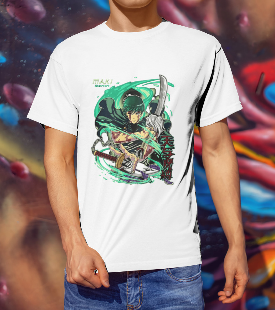 Maki Zenin Jujutsu Kaisen Anime Manga JJK Sword T-Shirt