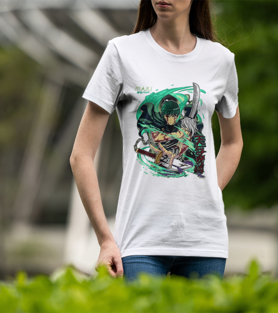 Maki Zenin Jujutsu Kaisen Anime Manga JJK Sword T-Shirt