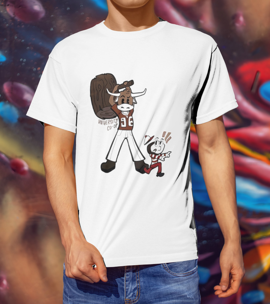 University Co Op Texas Longhorns Vs Ohio State Buckeyes 96 Mascot Showdown T-Shirt