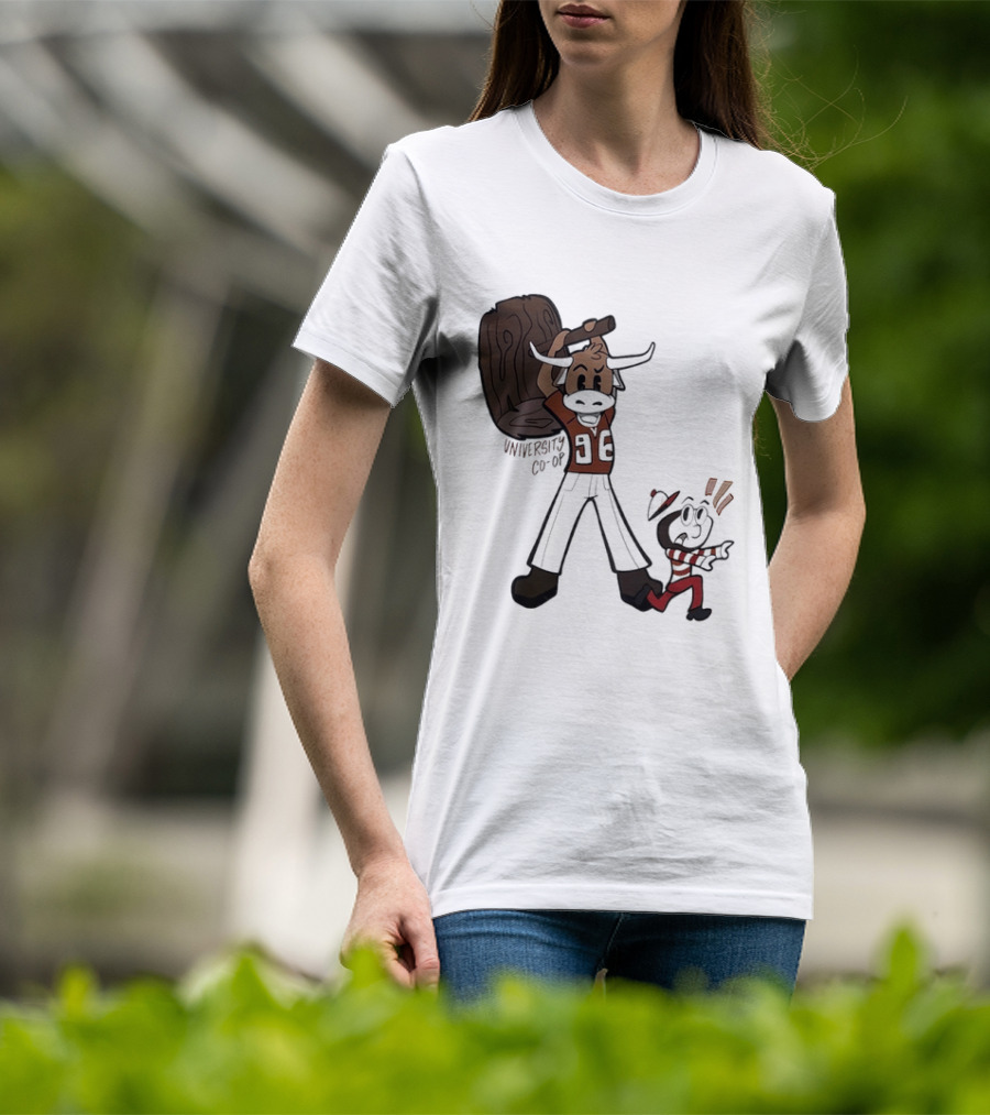 University Co Op Texas Longhorns Vs Ohio State Buckeyes 96 Mascot Showdown T-Shirt