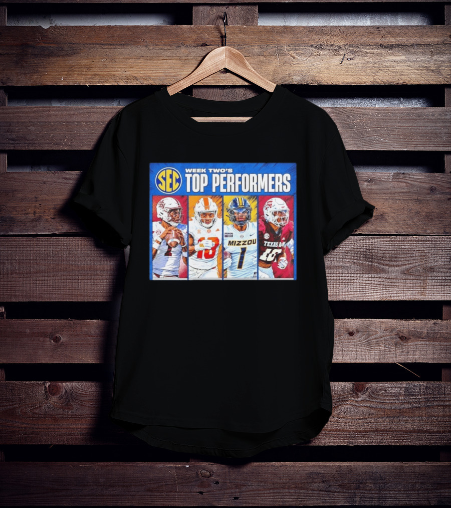 2026 SEC Week 2 Top Passing Performers Oklahoma Tennessee Mizzou Texas A&M T-Shirt