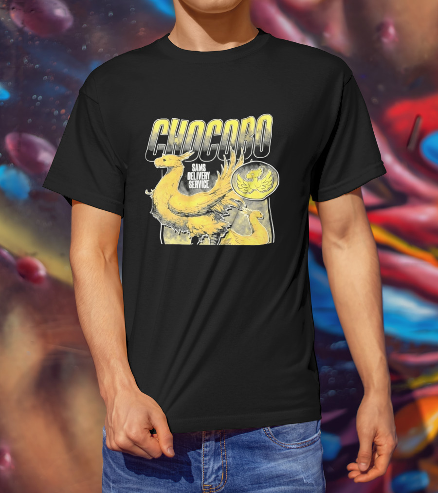 Chocobo Sams Delivery Service Final Fantasy Yellow Bird T-Shirt