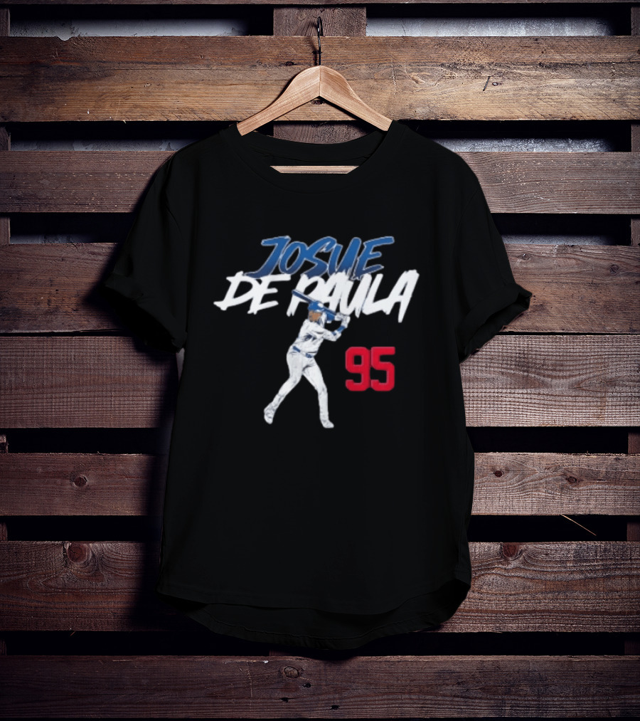 Josue De Paula 95 Dodgers Slugger Baseball Swing T-Shirt