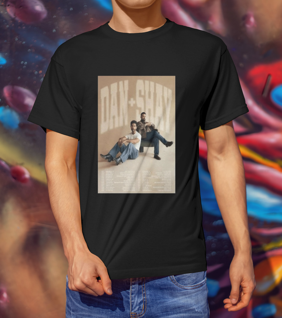 Dan + Shay 2026 Tour Dates Featuring North America Locations T-Shirt