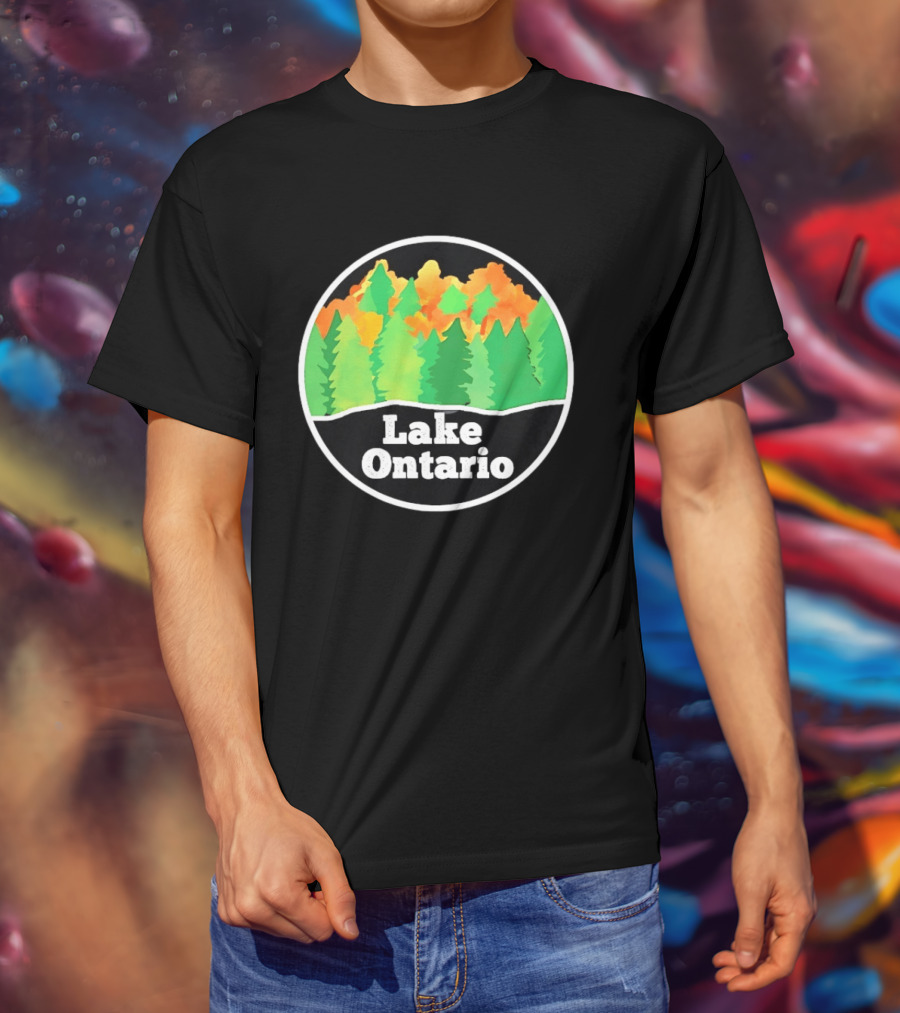 Lake Ontario Colorful Forest Landscape Nature Outdoors T-Shirt