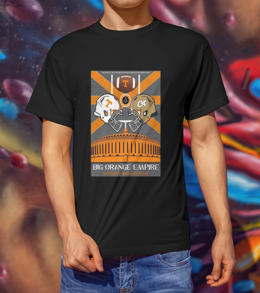 Tennessee Vs Georgia Tech Big Orange Empire September 12 2026 Bobby Dodd Stadium Football Duel T-Shirt
