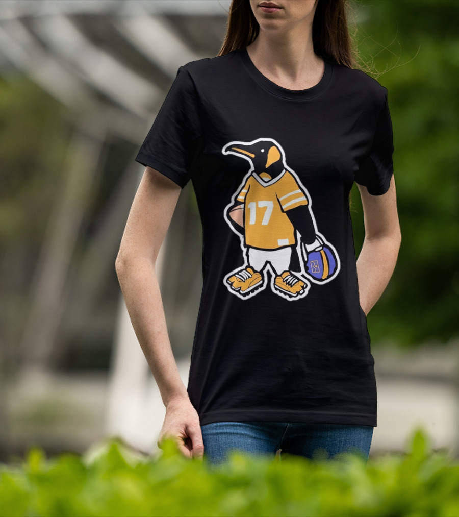 DNVR Number 17 Penguin In Denver Football Gear T-Shirt