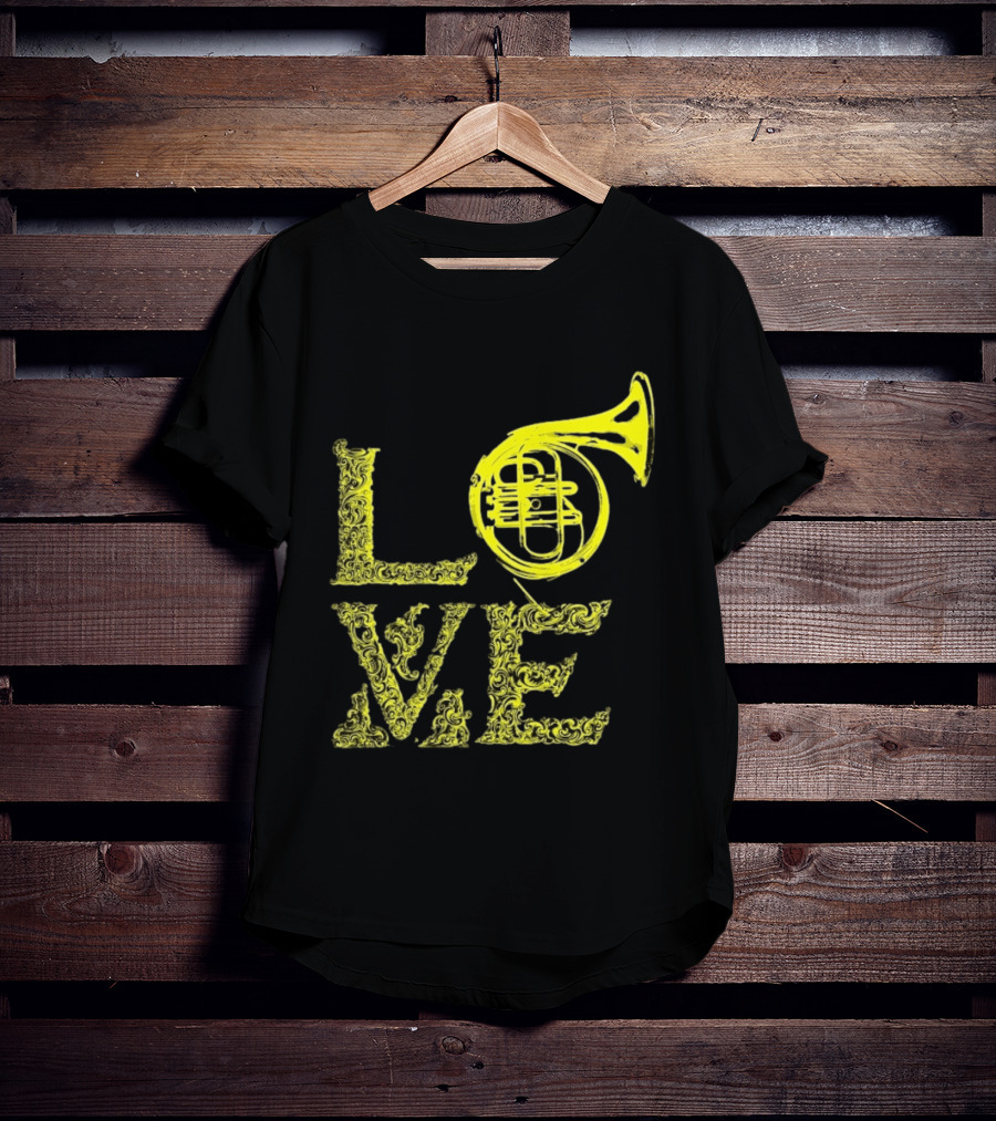 Love French Horn Music Orchestra Musician T-Shirt