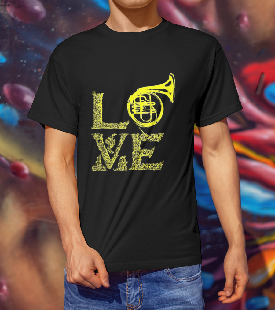 Love French Horn Music Orchestra Musician T-Shirt