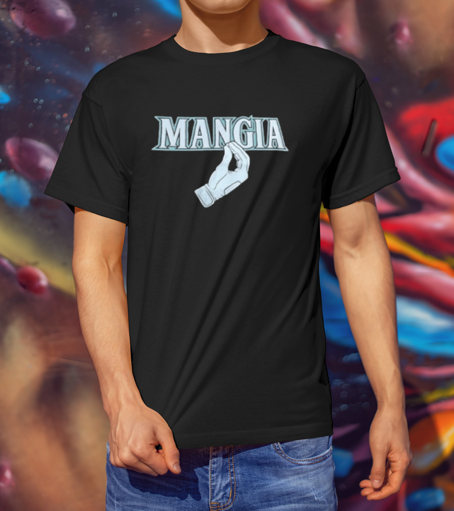 Dominic Canzone Seattle Mariners Mangia Gesture Fan T-Shirt