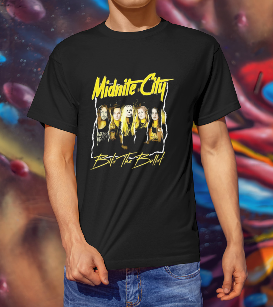 Midnite City Bite The Bullet Band Hard Rock Music T-Shirt