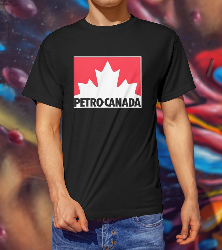 Petro Canada Canadian Gas Station Maple Leaf Branding T-Shirt