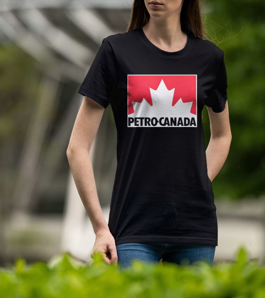 Petro Canada Canadian Gas Station Maple Leaf Branding T-Shirt