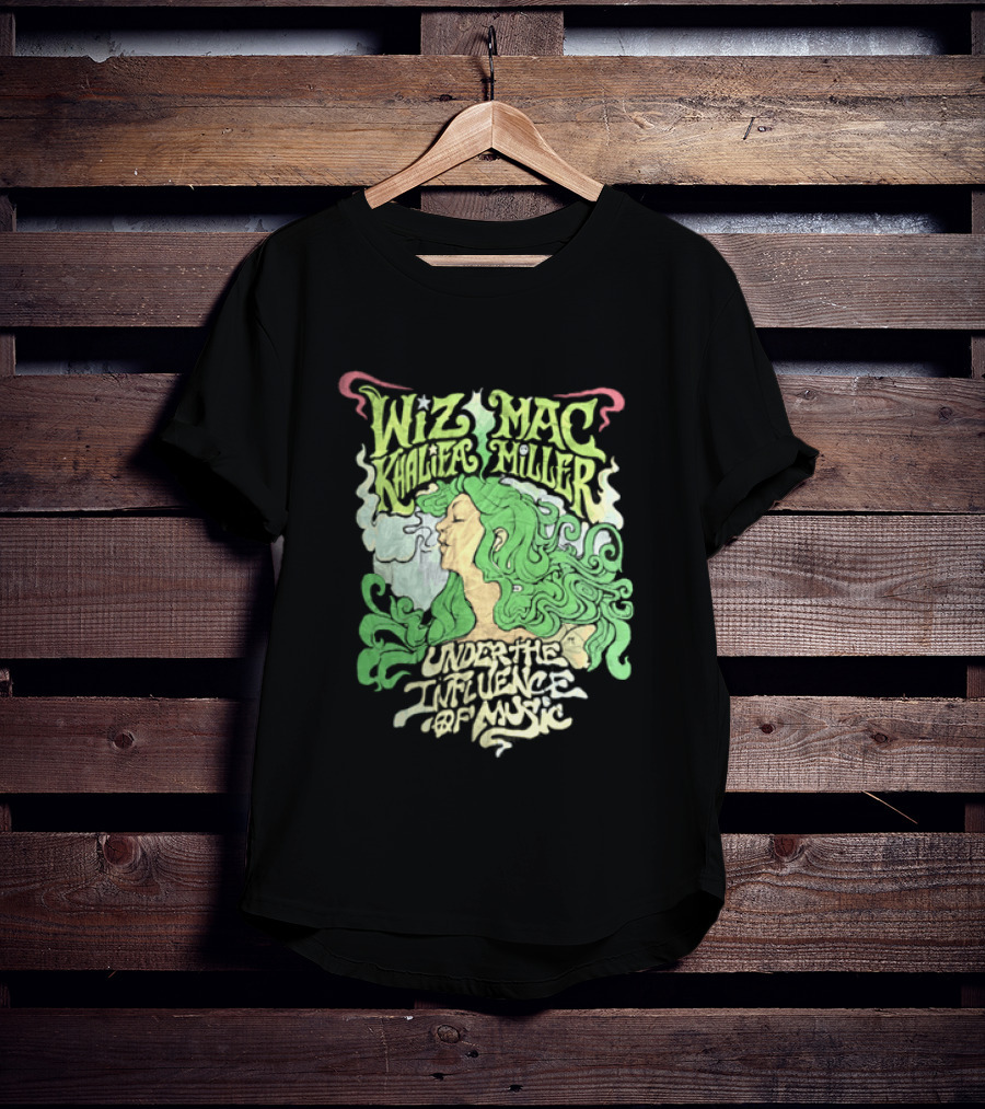 Wiz Khalifa Mac Miller Under The Influence Of Music Tour Colorful T-Shirt