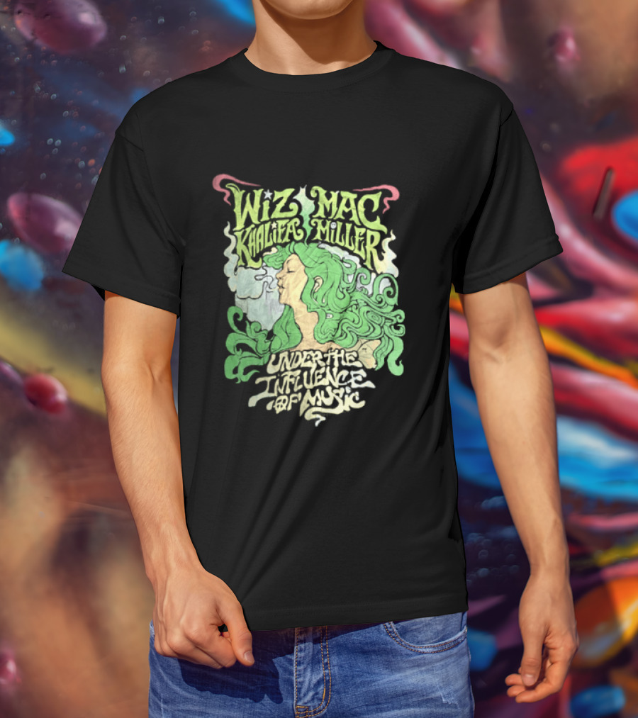 Wiz Khalifa Mac Miller Under The Influence Of Music Tour Colorful T-Shirt