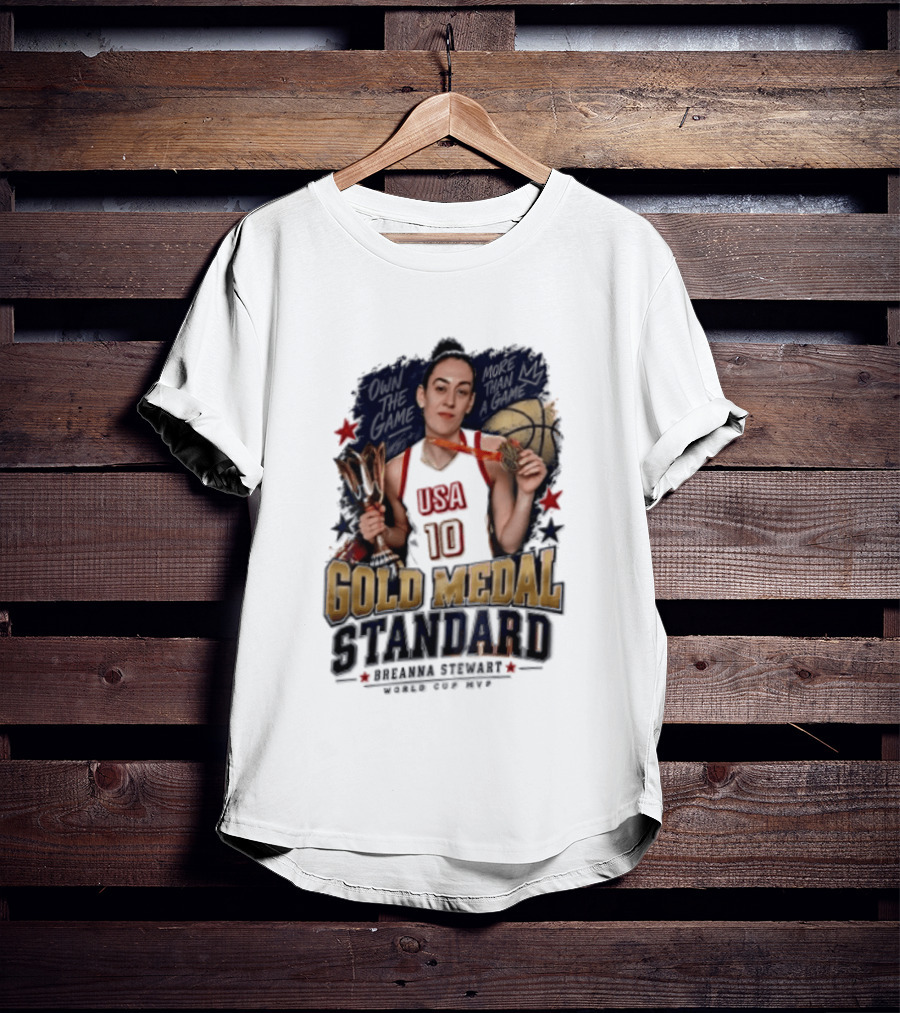 USA 10 Gold Medal Standard Breanna Stewart Basketball T-Shirt