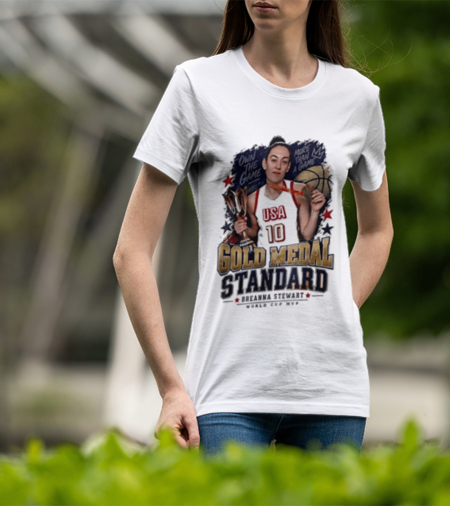 USA 10 Gold Medal Standard Breanna Stewart Basketball T-Shirt