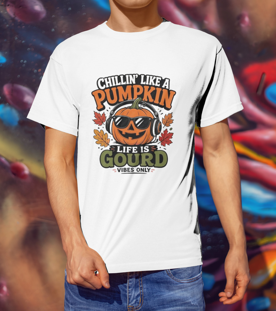Chillin' Like A Pumpkin Life Is Gourd Vibes Only T-Shirt