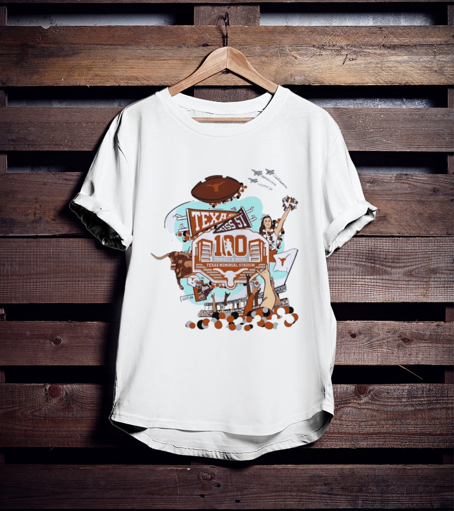 Darrell K Royal Texas Memorial Stadium 100 Years Texas Vs Mississippi State Anniversary Game T-Shirt