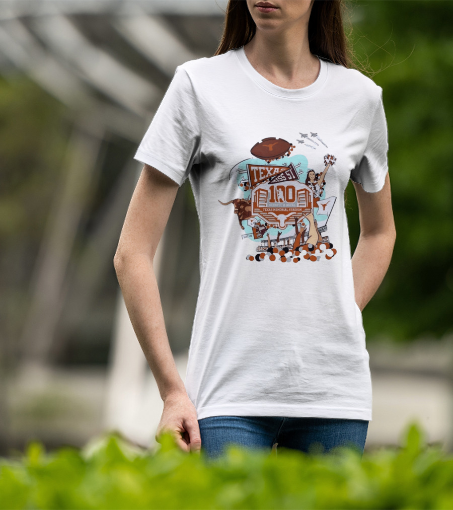 Darrell K Royal Texas Memorial Stadium 100 Years Texas Vs Mississippi State Anniversary Game T-Shirt