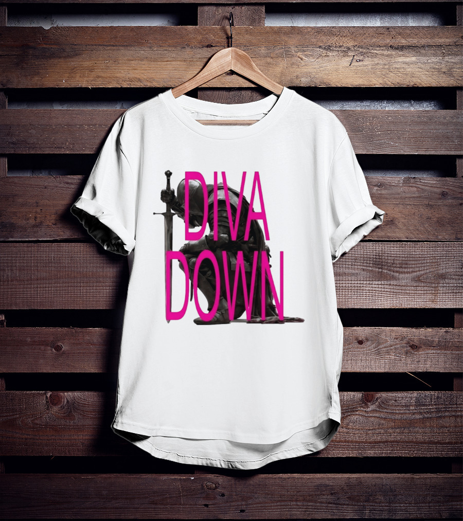 Diva Down Knight Sword Warrior Armor T-Shirt