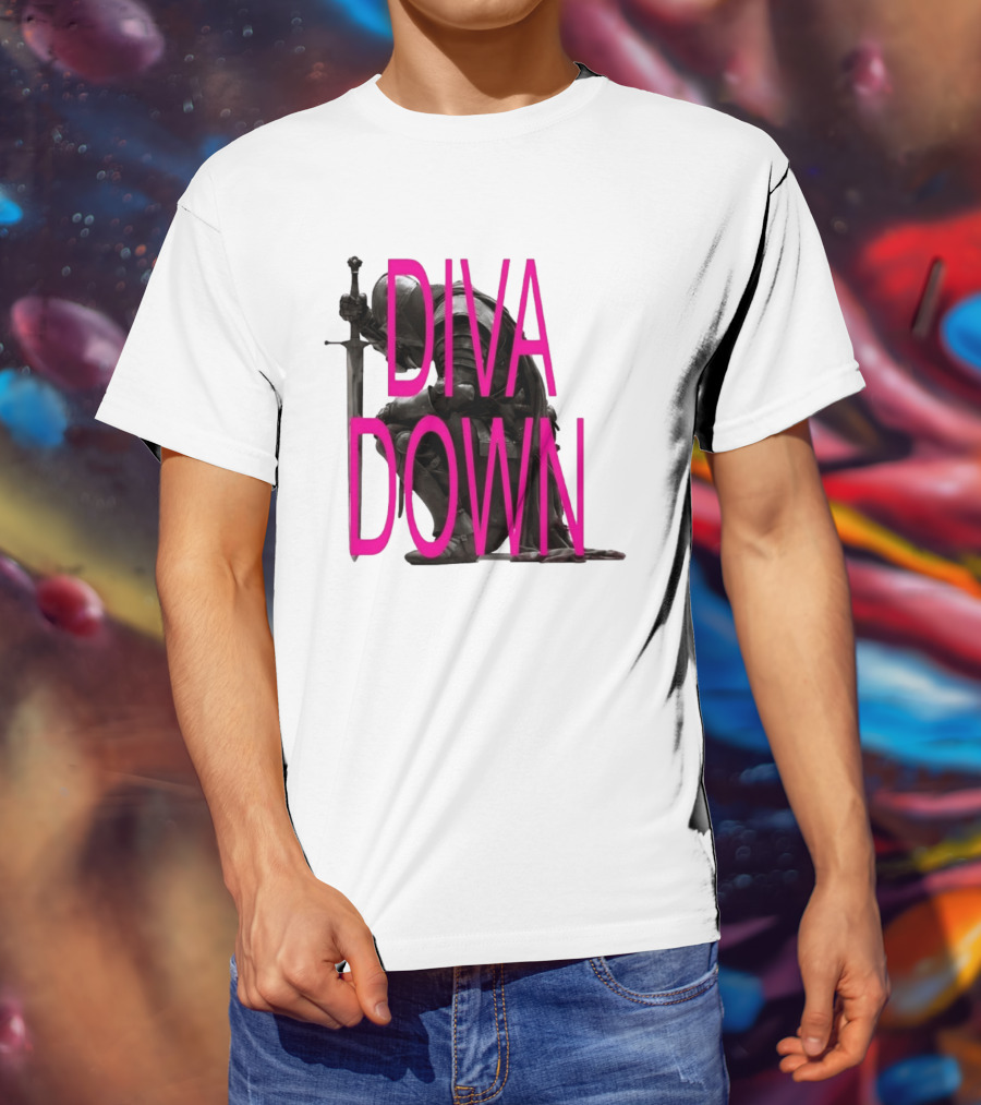 Diva Down Knight Sword Warrior Armor T-Shirt