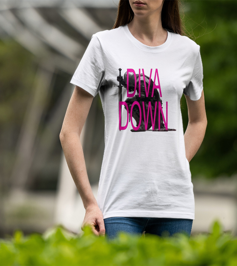 Diva Down Knight Sword Warrior Armor T-Shirt