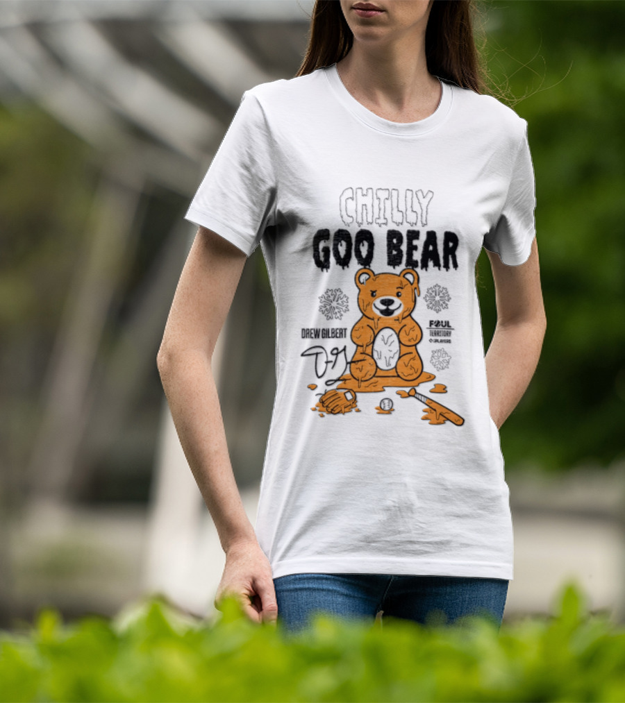 Drew Gilbert New York Mets Chilly Goo Bear Foul Territory MLB Players T-Shirt
