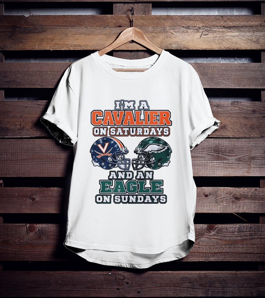 I'm A Cavalier On Saturdays And An Eagle On Sundays Helmet Rivalry T-Shirt