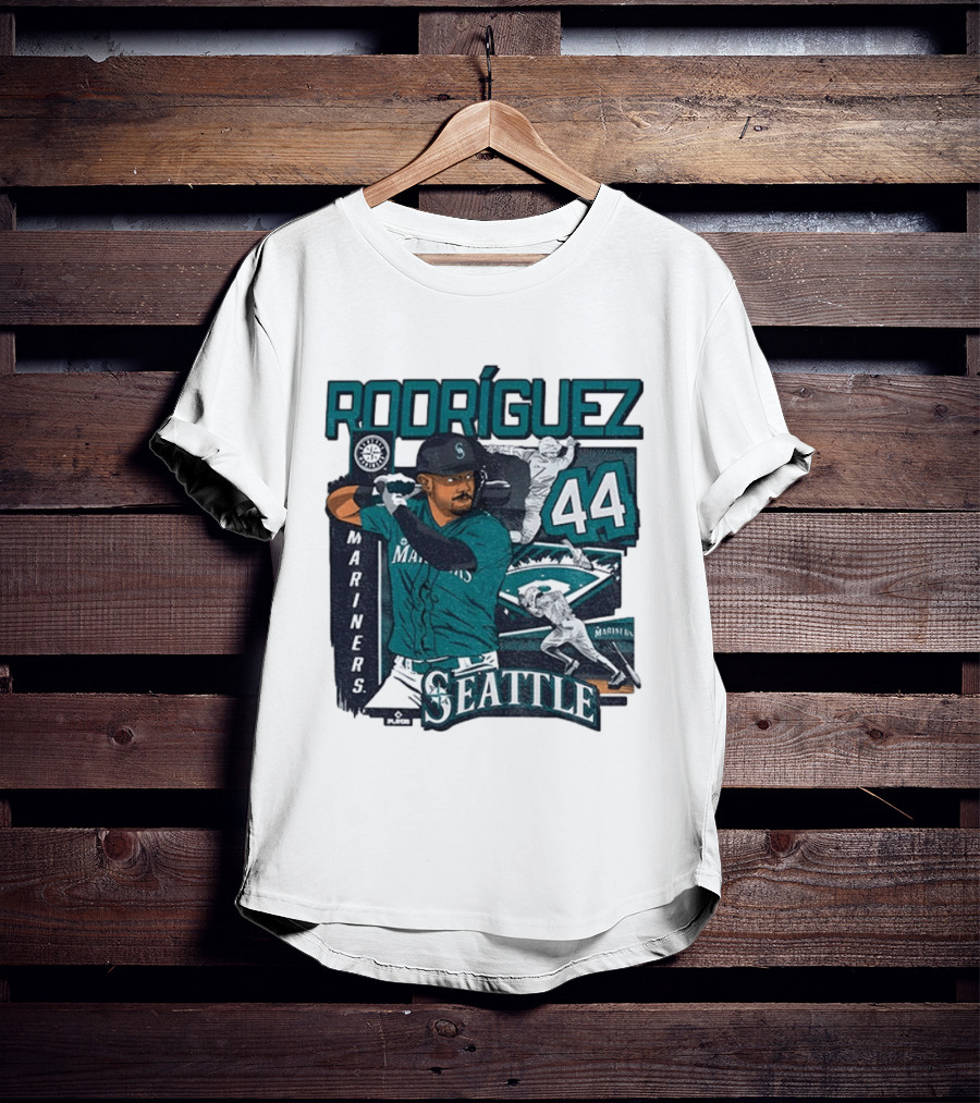 Rodríguez 44 Seattle Mariners Baseball Player T-Shirt