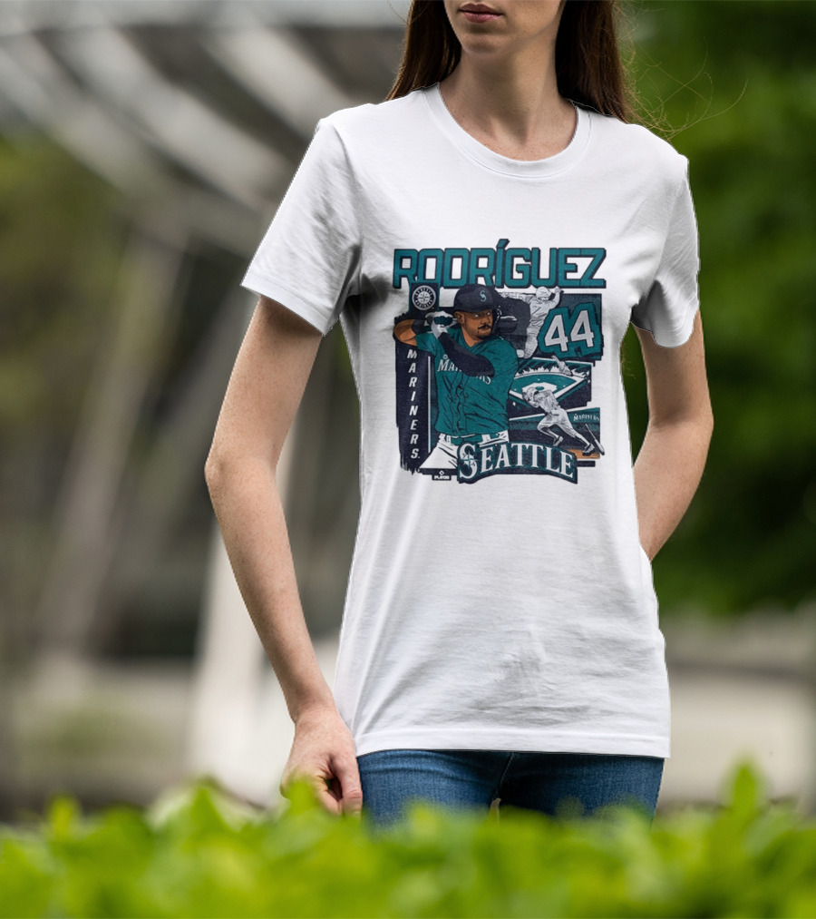Rodríguez 44 Seattle Mariners Baseball Player T-Shirt
