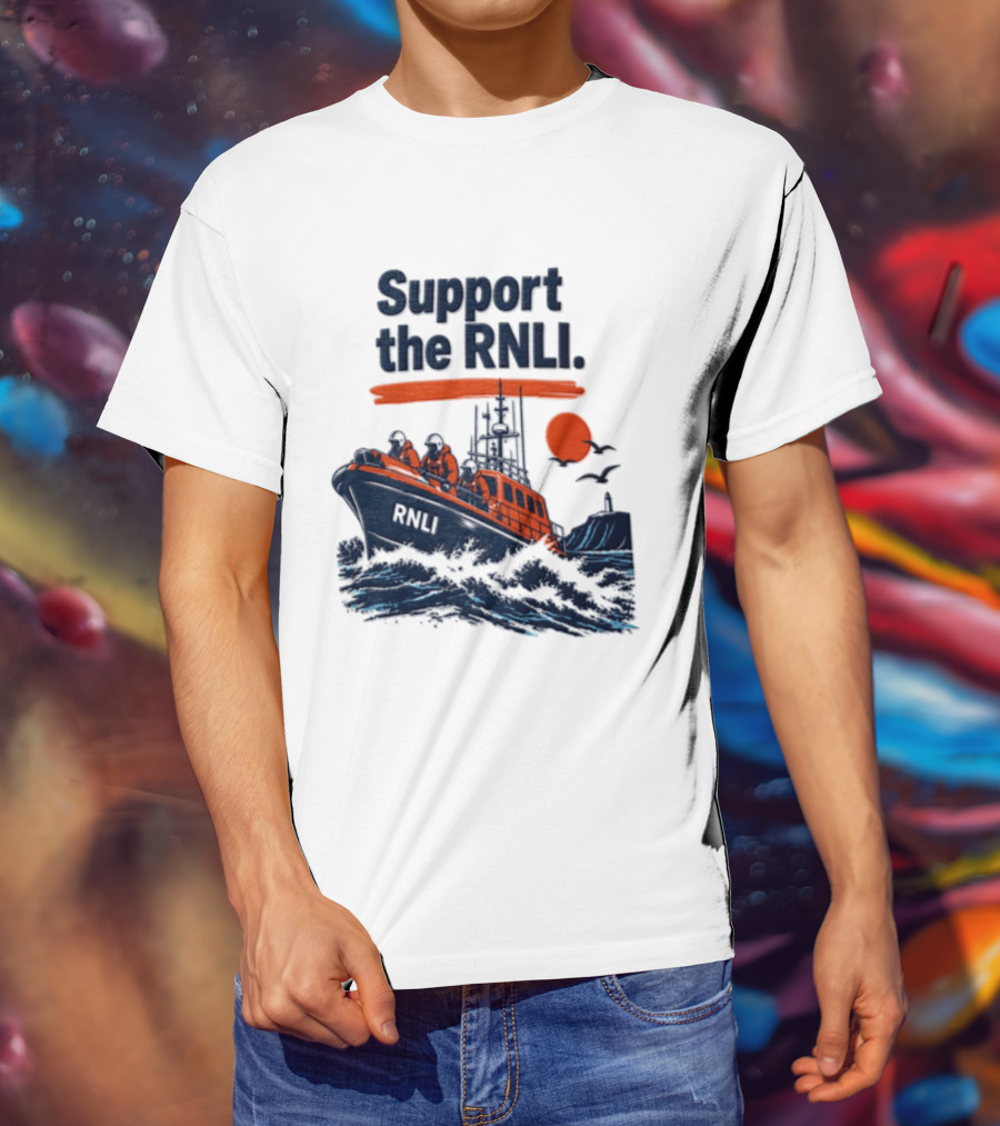 Support The RNLI Lifeboat Crew Royal National Lifeboat Institution T-Shirt