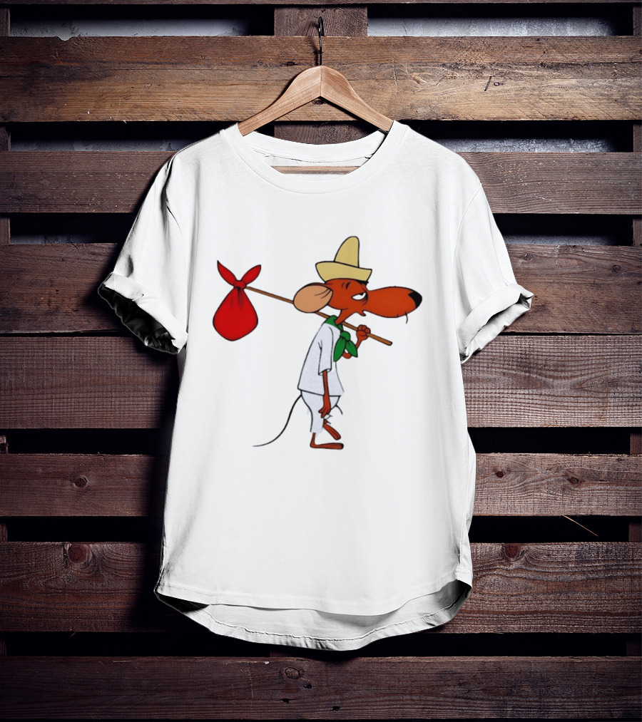 Speedy Gonzales Iconic Cartoon Character With Bindlestick T-Shirt