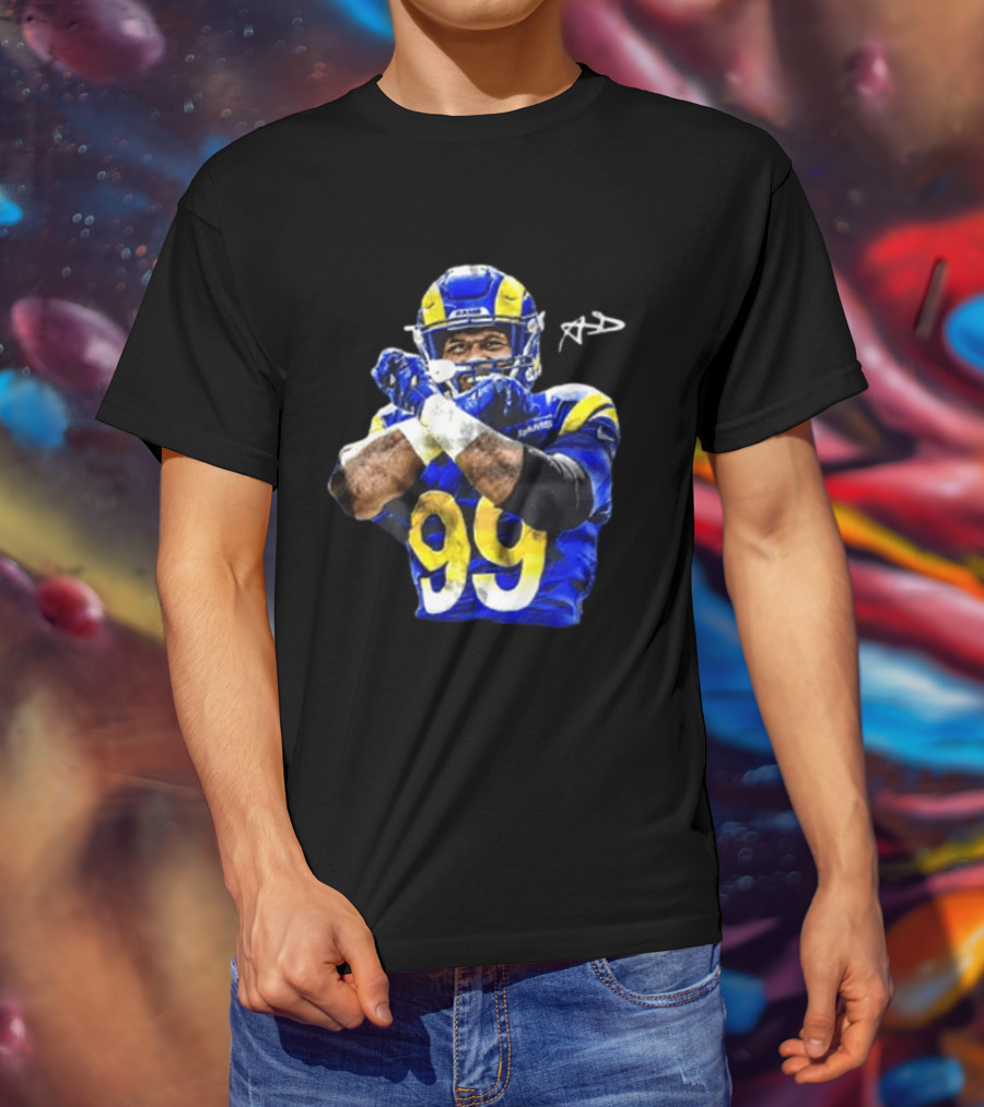 Aaron Donald Los Angeles Rams 99 The Return Signature NFL Football Star T-Shirt