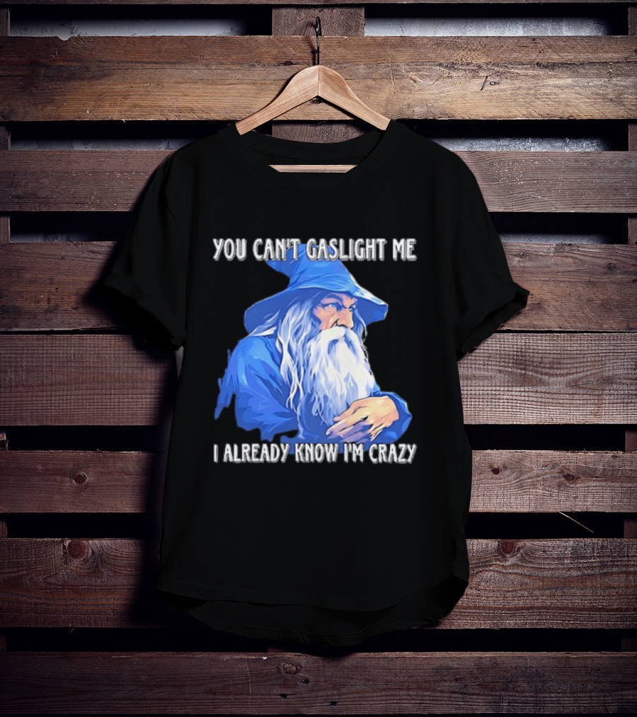 You Can't Gaslight Me I Already Know I'm Crazy Wizard Robe And Hat T-Shirt