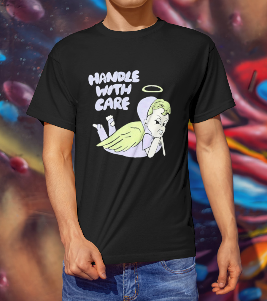 Handle With Care Angel Pastel Halo Wings T-Shirt