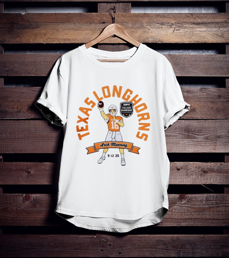 Arch Manning Texas Longhorns ESPN College Gameday 9 12 26 T-Shirt