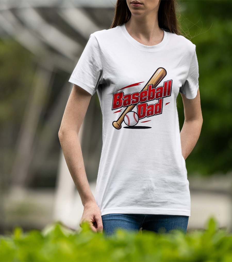 Baseball Dad Bat And Ball Sports T-Shirt