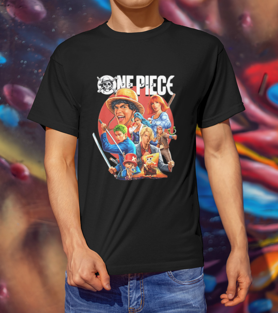 One Piece Anime 2026 Characters With Straw Hat Pirates Crew T-Shirt