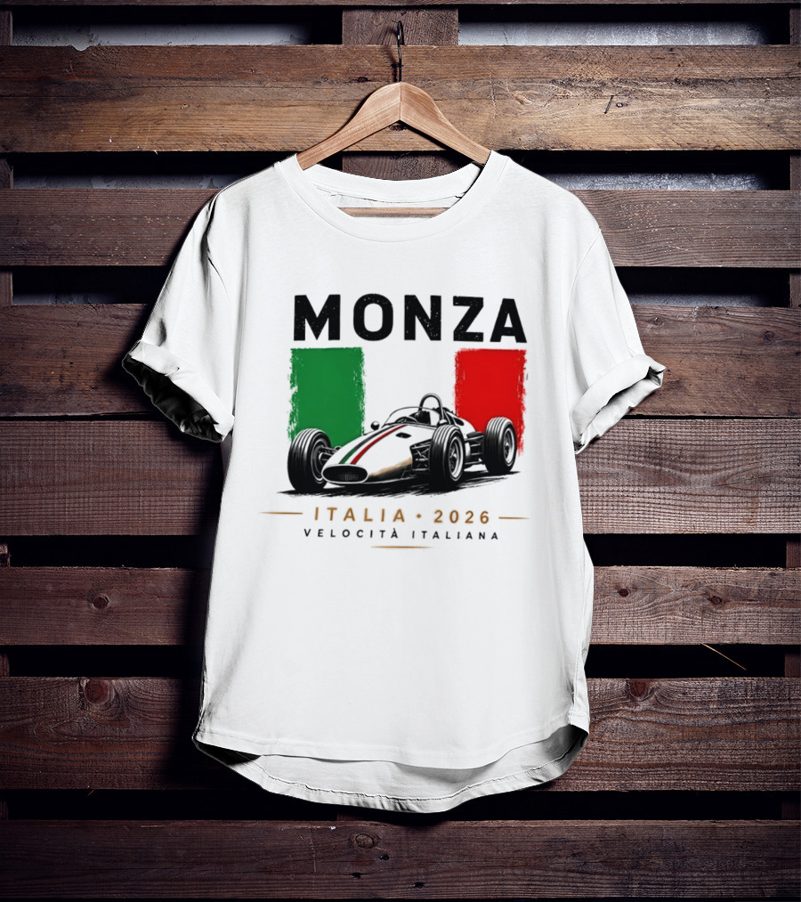 Monza Italia 2026 Velocita Italiana Formula 1 Racing Italian Flag T-Shirt