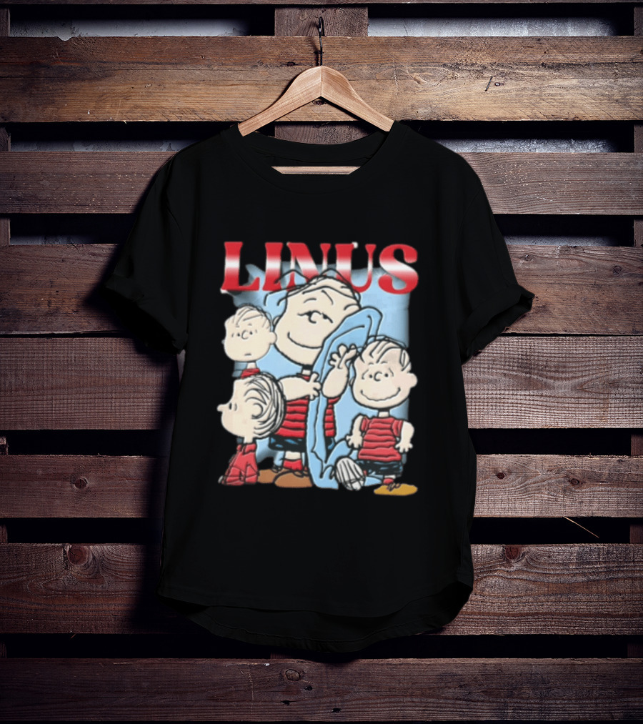 Peanuts Linus Holding Blue Blanket Bootleg Sparkle 2020 Collage T-Shirt