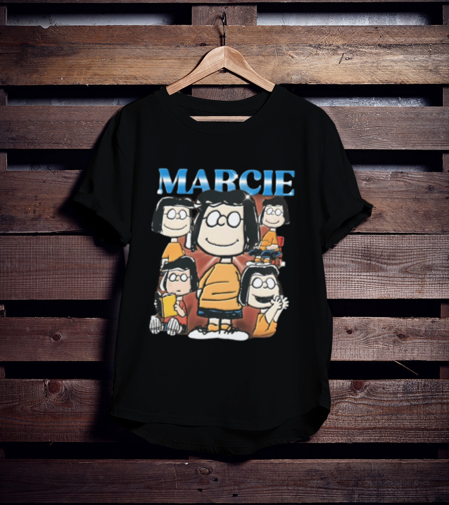 Peanuts Marcie Sparkle Cartoon Collage Bootleg T-Shirt