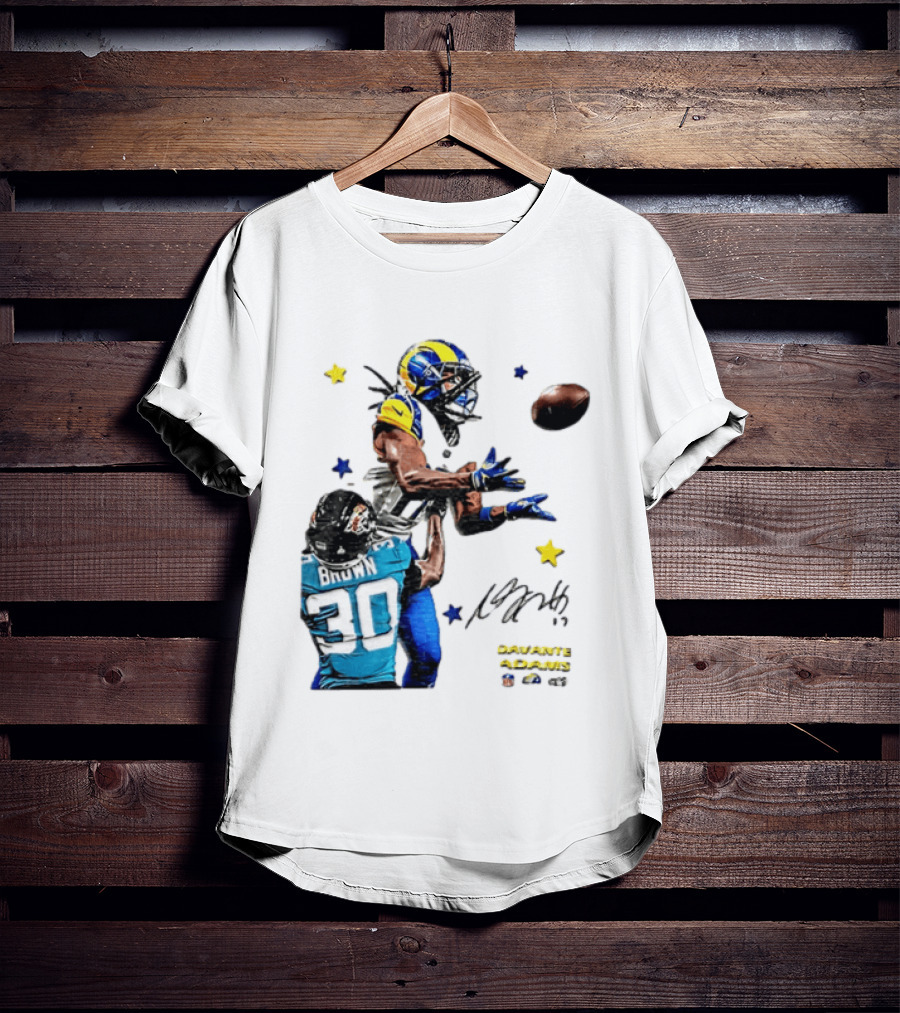 Davante Adams Las Vegas Raiders Brown Football Catch Duel T-Shirt
