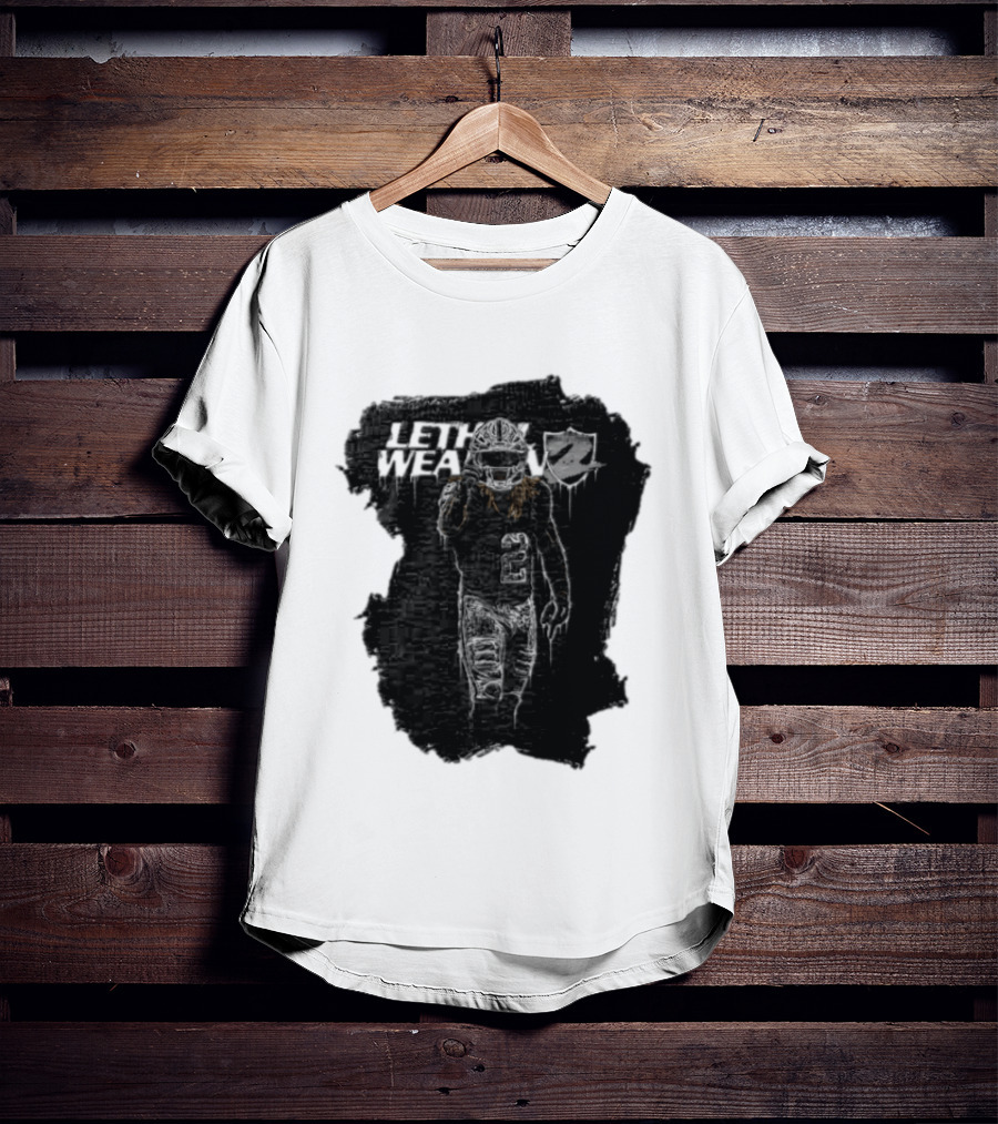 Las Vegas Raiders Davante Adams Lethal Weapon 17 Silver And Black Football T-Shirt