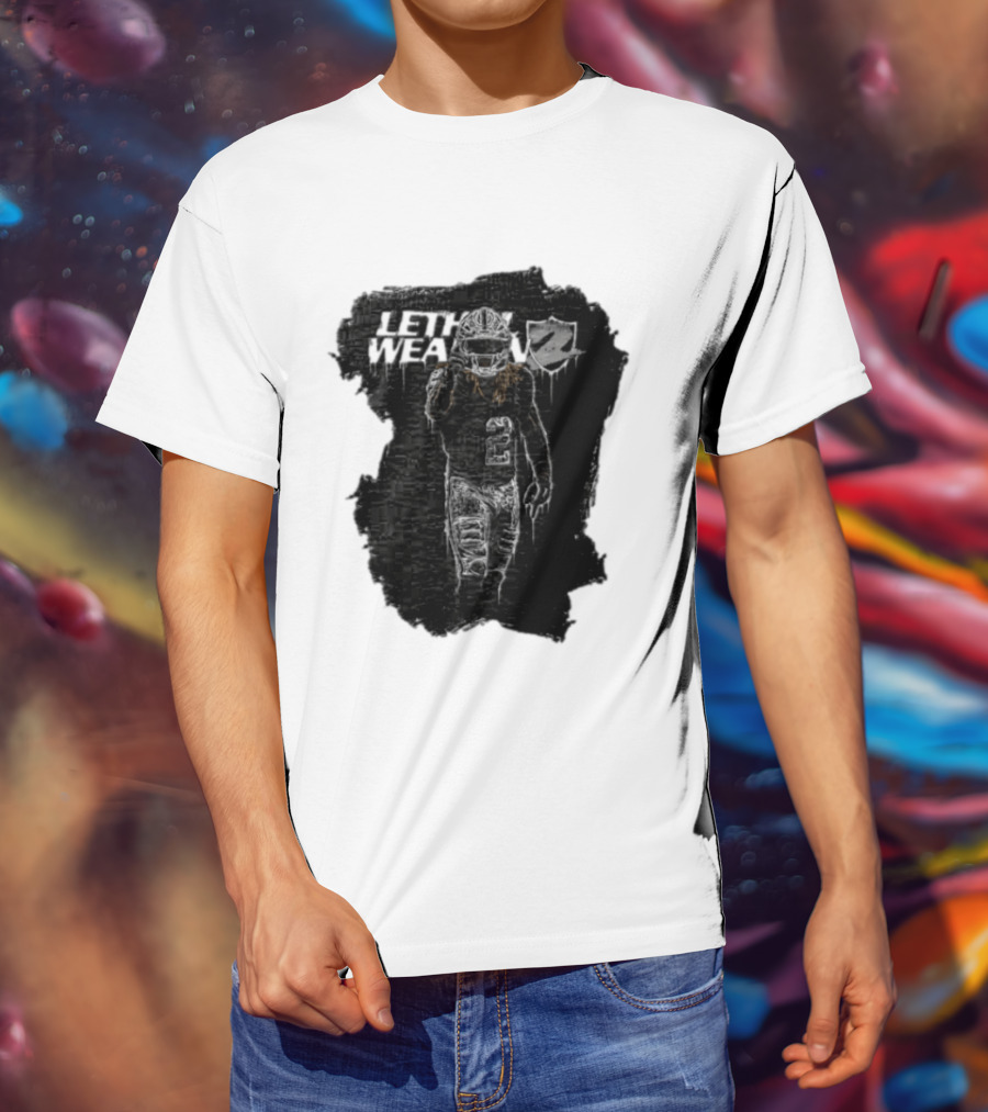 Las Vegas Raiders Davante Adams Lethal Weapon 17 Silver And Black Football T-Shirt