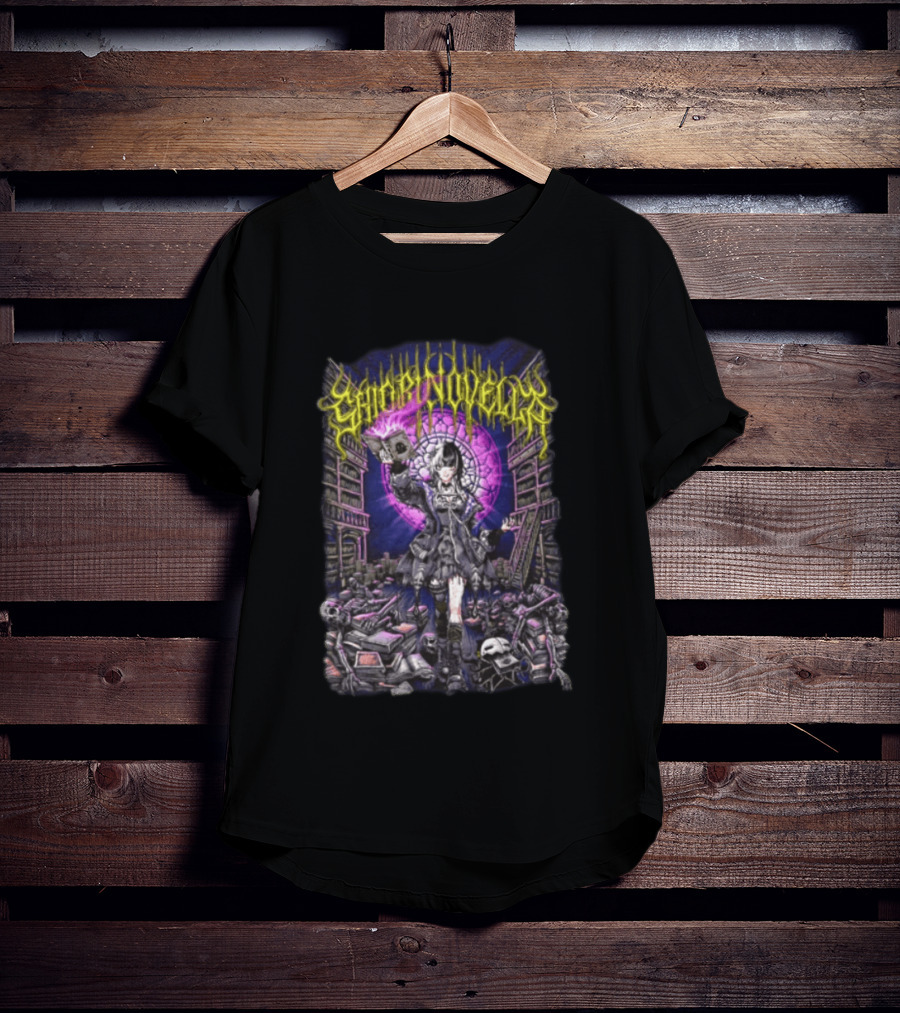 Shiori Novella Hololive English Gothic Library Skull Death Metal T-Shirt