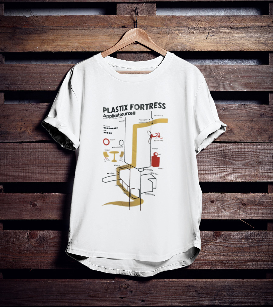 Plastix Fortress Applicotsource Dreamcore Public Data Map T-Shirt