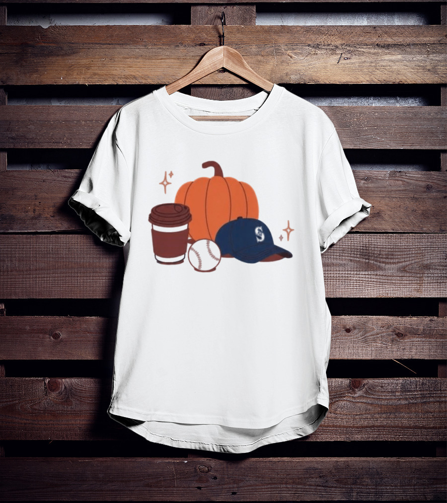 Seattle Mariners Pumpkinpalooza 2026 Coffee Baseball Cap Pumpkin T-Shirt