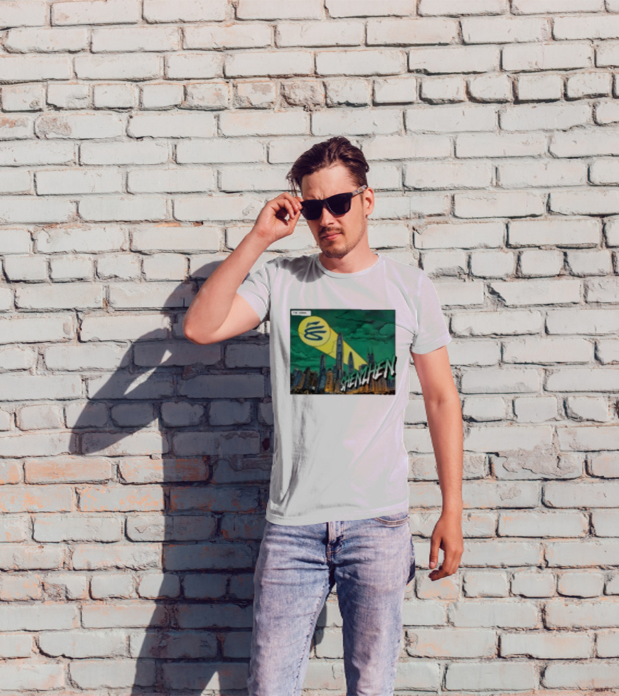 Stephen Curry Li Ning X Curry China Tour Shenzhen City Skyline Spotlight T-Shirt